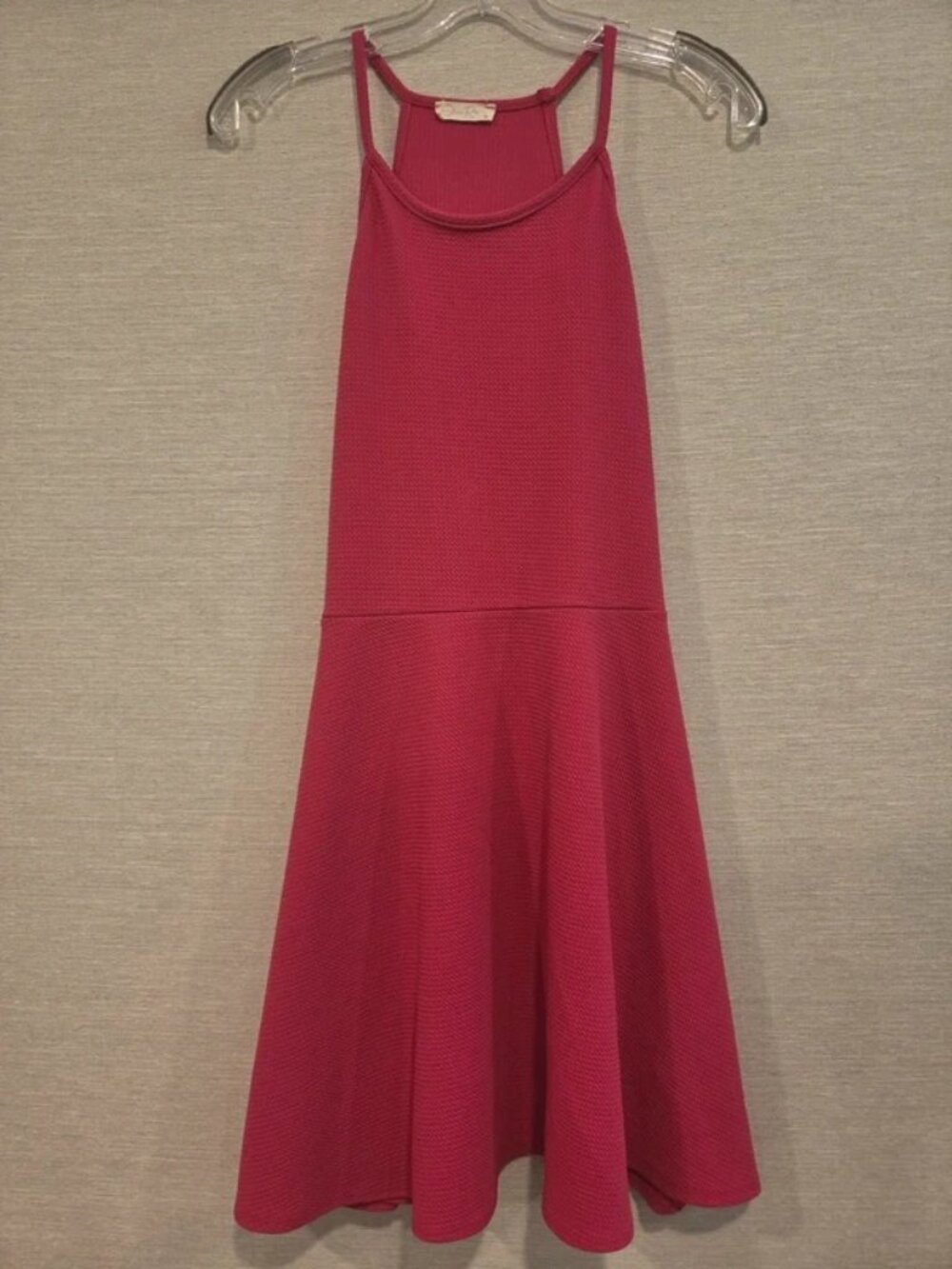 Olivia Rae Hot Pink High Neck Racerback Sun Dress | Women's L